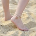 thumbnail image 6 of Tingn Initial Ankle Bracelets for Women Dainty Heart Foot Gold Jewelry Summer Gifts, 6 of 6
