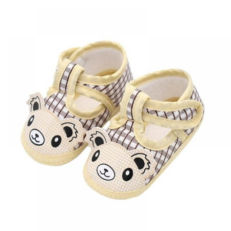 

Fashion Comfortable Children Bear Plaid Print Design Spring Shoes Soft Bottom