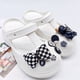 thumbnail image 4 of Linda pajarita negra a cuadros con flor de zapato extraíble (zapatos no incluidos), 4 of 5