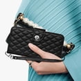 thumbnail image 5 of Allytech Wallet Case for iPhone 15 Plus, Luxury PU Leather Shockproof Protective Flip Cover for Women Girls, Kickstand Folio Case with Card Slots Holder Wrist Strap Lanyard - Black, 5 of 7