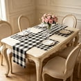 thumbnail image 4 of Linen Table Runner And Placemat Combo 5 Piece Set Heat Resistant Dining Tablecloth For Kitchen Banquets, 4 of 6
