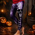 thumbnail image 3 of Halloween Leggings for Women Elastic High Waist Spooky Print Lifting Tights Pants Workout Yoga Pants, 3 of 5