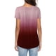 thumbnail image 4 of Puntoco Mujeres O-Cuello Manga Corta Gradiente Tirantes Hombro Camiseta tops Blusas Chaleco Puntoco Puntoco-978, 4 of 7