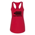 thumbnail image 2 of Cute Heart Never Power off Love Couple Gift Valentine's Day Ladies Racerback Tank Top, Red, Large, 2 of 3
