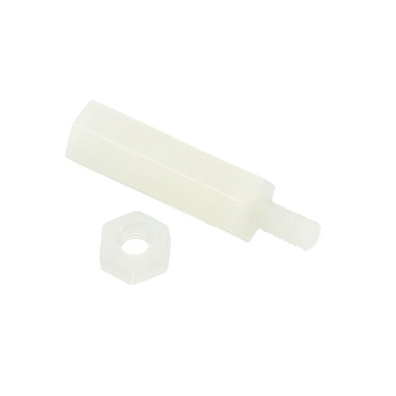 Uxcell M2.5 Standoff Screws 40 Pack Nylon Hex PCB Standoffs Nuts (15mm6mm, White)