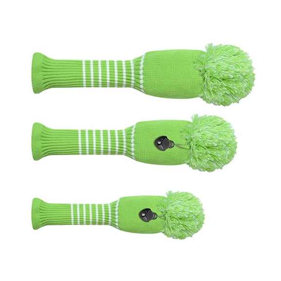 Necvior 3Pcs Soft Knitted Golfing Club Head Covers Knitted Golfing Driver Headcover