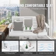 thumbnail image 4 of KFFKFF Wooden Swing 5 ft, Outdoor Bench Swing for Patio & Garden, Enhanced 880 lbs Capacity, Durable Outdoor Swing Seat with Chains, White, 4 of 9