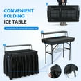 thumbnail image 6 of Folding Ice Table, Party Cooler, Table with Drain, Party Table, Cooler Table, Fishing Cleaning Table, with Detachable Matching Skirt (Black), 6 of 8