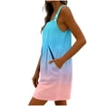 thumbnail image 5 of Sentmoon Workout Jumpsuits for Women Women Casual Outfits Sleeveless with Print Button Down Loose Fit Spaghetti Strap Romper Dress with Pockets Summer for Beach and Vacation, 5 of 7