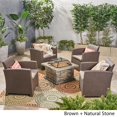 thumbnail image 3 of Noble House Leavitt Outdoor 7-Seater Chat Set w/ Fire Pit Gray, 3 of 22