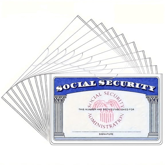 10 pack Clear PVC Card Protector Sleeves, Waterproof Plastic ID & Badge Holders for Social Security, Medicare, Credit & Driver's License