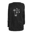 thumbnail image 3 of XUNKUSGA Winter Clothing for Women Fuzzy Fleece Print Pullover Sweatshirt Long Sleeve Crewneck Women's Clothing Sherpa Outerwear Warm Tunic Tops with Double Pockets S-3XL, 3 of 3