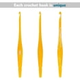 thumbnail image 2 of Ommi Ergonomic Handle Crochet Hooks | Handcrafted 7’’ Crochet Hook | Knitting Needle, Craft Yarn Weave | Best Gift! (Yellow, 5 mm), 2 of 7