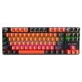 thumbnail image 1 of BAJEAL BAJEAL K200 Clavier de Jeu Mécanique Rétroéclairé RVB à 87 Touches avec Interrupteurs Bleus, Conception de Suspension Ergonomique, Capuchons de Touches Bicolores et Extracteur de Capuchons de Touches, Noir et Orange, 1 of 7