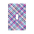 thumbnail image 1 of DouZhe 1-Gang Toggle Switch Wallplate, Pastel Plaid Checkered Decorative Wall Plates, 1 of 7