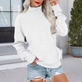 thumbnail image 2 of Cute Sweatshirts, Comdrip Mockneck Sweatshirt Plain Loose Fit Crewneck Sweatshirts Casual Long Sleeve Fall Hoodies Sweaters Oversized Sweatshirt White 3XL, 2 of 6