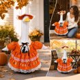 thumbnail image 7 of Porch Goose Halloween Outfit 19-23 Inch Orange Black Cat Moon Dress with Hat for Outdoor Front Porch Garden Yard Fall Season Decor, 7 of 7