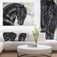 thumbnail image 1 of Friesian Horse Painting - Animal Canvas Art Print, 1 of 3