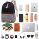 thumbnail image 5 of Mochila escolar YONGSHENG de lona para niñas 17,7 pulgadas con puerto USB, 5 of 5