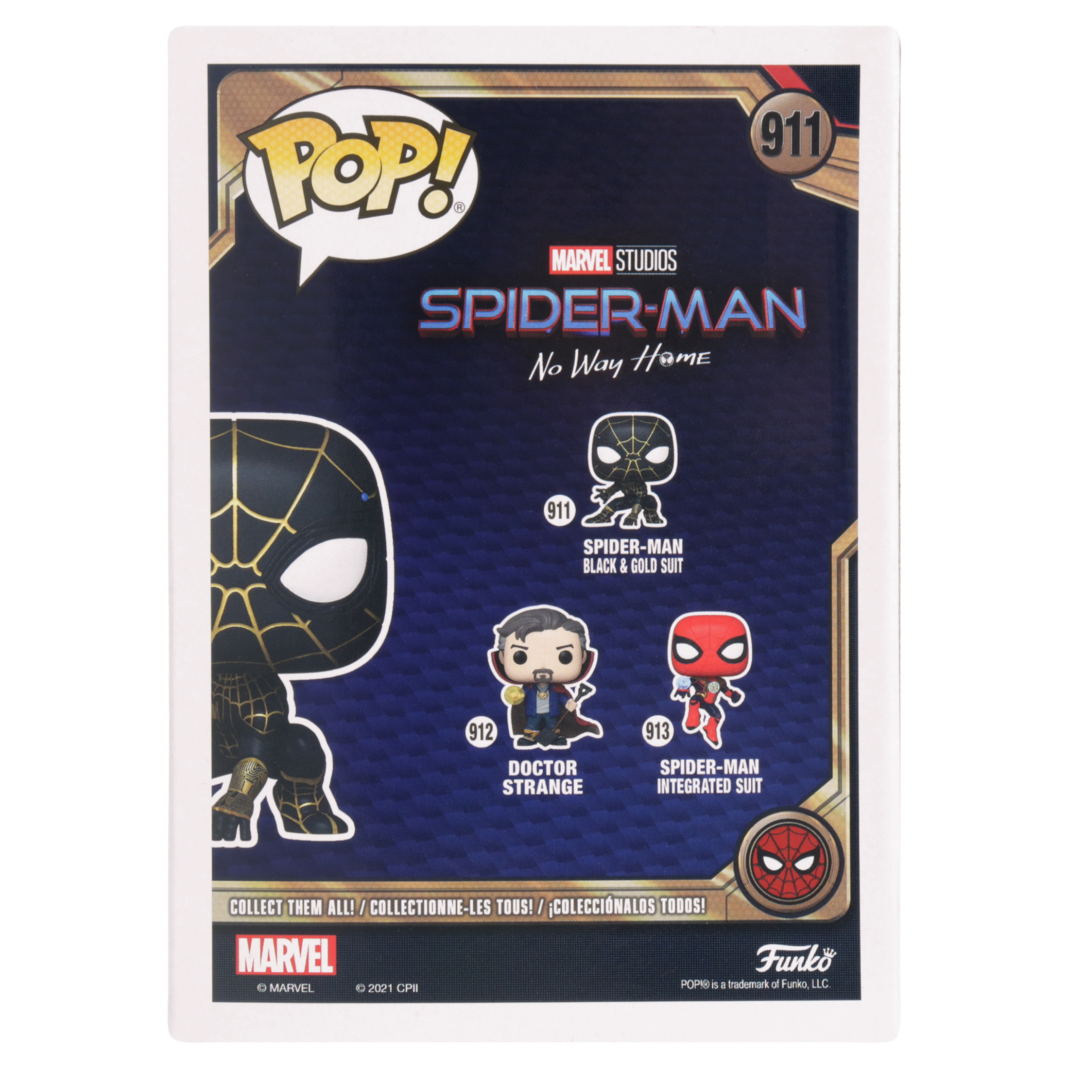Funko POP! Marvel: Spider-Man: No Way Home - Spider-Man (Black & Gold ...