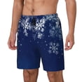 thumbnail image 1 of Fotbe Christmas Blue Men’s Swim Trunks Quick Dry Swim Shorts Board Shorts with Mesh Lining-Large, 1 of 6