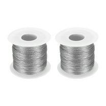 Uxcell Metallic Cord Set 1mm 109 Yards Metallic Ornament String Silver