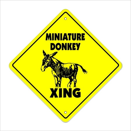 Miniature Donkey Crossing Sign Zone Xing | Indoor/Outdoor | 14