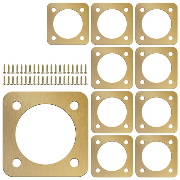 NUAHRHY 10Pcs Bird House Guard with Copper Portal 1 1/2 Inch Opening Rustproof Metal Bluebird House Predator Guard with Screw Sturdy Bird House Hole Protector Guard for Outdoor