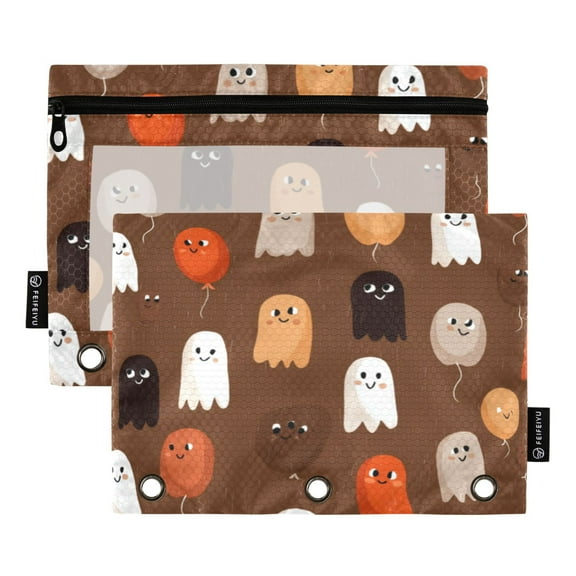 Pencil Pouch for 3 Ring Binder Binder Pencil Case Cartoon-style Halloween