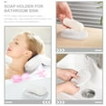 thumbnail image 2 of CIMAXIC Bathroom Soap Tray Small Soap Dish White Pvc 10Pcs 4.3X3.0X0.3In, 2 of 8