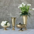thumbnail image 2 of Party Ornaments Wedding Decor Metal Compote Round Bowl with Pedestal Vintage-Inspired 5.5in Gold, 2 of 4