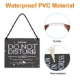 thumbnail image 3 of Unique Bargains Do Not Disturb and Please Knock Door Hanger Sign, Black, 3 of 4