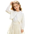 thumbnail image 2 of DJDLJWCJ Toddler Girls Cardigan Sweater Long Sleeve Knit School Uniform Sweater Loose Fit Button Down Cardigan Outerwear White Size 3T, 2 of 10