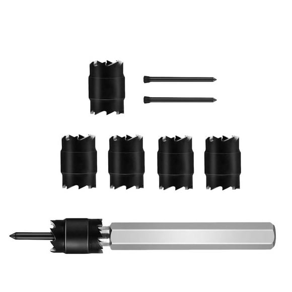 TFixol 9PCS HSS Spot Welding Drill Set Spot Weld Cutter Drill Bit 8mm Twist Drill 3/8 Spot-welding Drill Center Drill Hole Saw Hexagon Shank with Storage Case