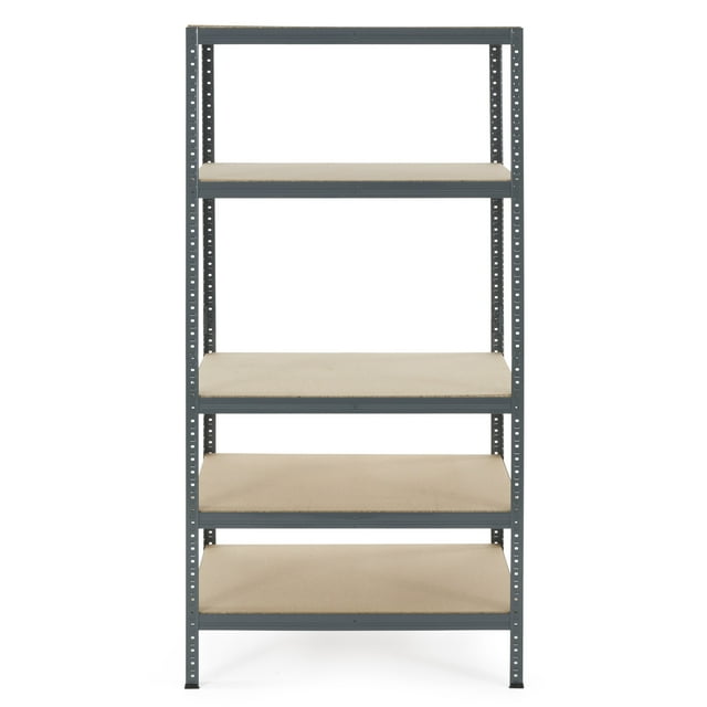 Trestles Unité de Rangement de Garage 36 x 72 Pouces avec 5 Étagères Métalliques Ajustables, Capacité de 500 lb