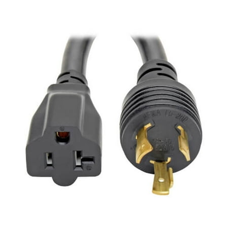 UPC: 0037332191649 | Tripp Lite L5-20P to 5-15R L5-20P to 5-20R Heavy-Duty Power Adapter – 20A 125V 12 AWG 6 in. Black