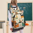 thumbnail image 7 of FORMRS Unisex School Backpack 17" Student Travel Bag with Laptop Compartment, Black Cats Reading, 7 of 7