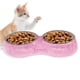 thumbnail image 1 of Double Pet Bowl Bling Bling Rhinestone Cat Dog Food Water Feeder Stainless Steel Dog Bowl Feeding Supplies Pets Accessories ShopWise Round, 1 of 9
