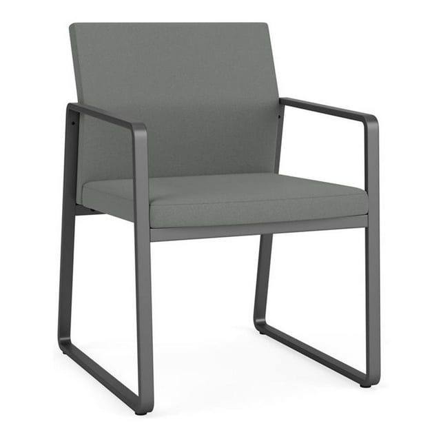 Fauteuil d'Appoint pour Réception et Salle d'Attente Gansett / Acier Charbon / Gris Pâle