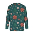 thumbnail image 5 of 2023 Chandail en Molleton de Noël pour Femmes en Solde Mode Imprimé Manches Confortable Respirant Col Rond Chandail en Molleton, 5 of 5