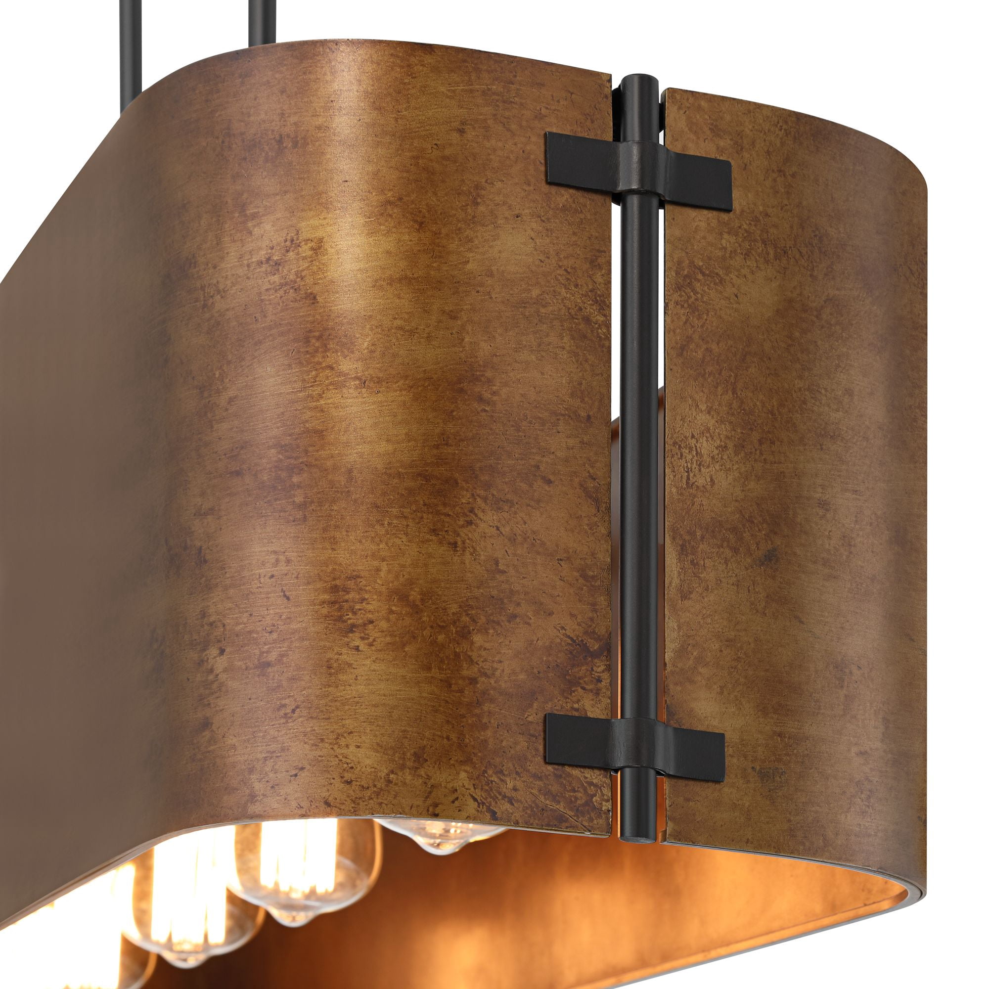 Possini Euro Design Julian 41 1/2" Farmhouse Rustic Pendant Chandelier Ceiling Light Fixture Dining Room Over Table Kitchen Island Linear Bronze