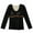 Black, variant on Women's Lace Long Sleeve Thermal Shirts Warm Winter Fleece Lined Baselayer Tops Seamless Loungewear Black, XXXL
