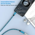 thumbnail image 2 of ABCPOW Headphone Extension Cable 6FT,3.5mm Aux Cord Male to Female Stereo Audio Extension Cable Nylon Braided Microphone Aux Adapter Headphone Extender Cable Cord 6FT for Headset iPhone Cellphone, 2 of 7