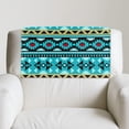thumbnail image 2 of TSOVTHRID Blue Aztec Tribal Print Recliner Headrest Protector Headrest Cover for Recliner Chair Couch Chair Head Protector for Sofa Furniture Protectors 17x27 in, 3 Pieces, 2 of 7