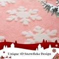 thumbnail image 4 of Christmas Throw Blanket - Pink Snowflake Design Soft Flannel & Cozy Fleece Blanket for Couch Bed - Sherpa Plush Winter Blanket for Women Girls Christmas Decor, 50x60 Inches, 4 of 8