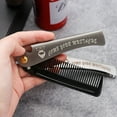 thumbnail image 2 of Switchblade Comb, Switchblade Spring Pocket Oil Hair Comb Folding Knife Looking Automatic Push Button Brush, 2 of 5