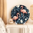 thumbnail image 3 of YladaFaie Flamingo Clocks Kitchen Decor Wall Clock Tropical Round Wall Clock 10 Inch Silent Non Ticking Battery Operated Wood Clock for Living Room, Kitchen, Home,Bathroom, Bedroom, 3 of 7