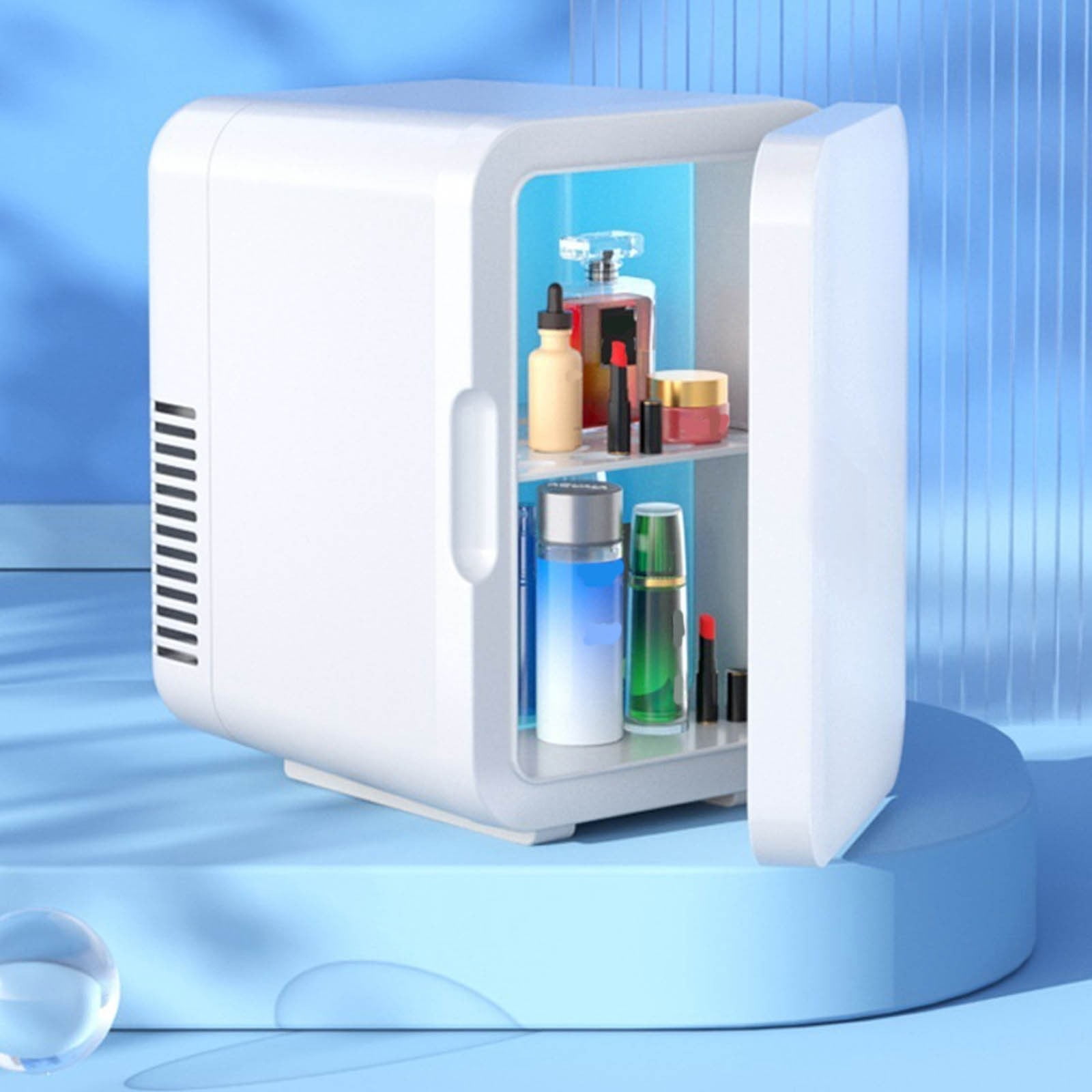 xaoyunyn Portable Mini Fridge for Car and Home Dual Use,Compact Quiet 6L Beauty Fridge with Cooling and Heating,Good for Drinks Snacks and Products