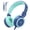 Blue, variant on Kids Headphones, 85/94dB Safe Volume Kids Headphones for School, over Ear Kids Wired Headphones with Built-in Microphone, Noise Isolation, Adjustable Headphones Wired for Kids, Girls, Boys, Tablet
