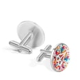 thumbnail image 3 of Peace Sign Ravishing Formal Attire Stainless Steel Cuff Link Set for Special Occasions, 3 of 6